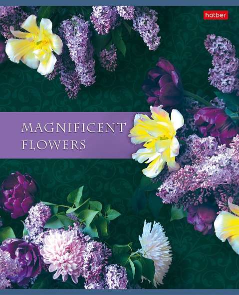 Notebook 80 sheets A5f grid - Luxurious flowers