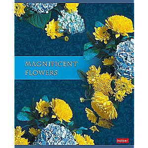 Notebook 80 sheets A5f grid - Luxurious flowers