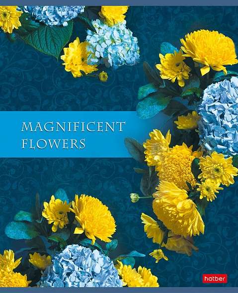 Notebook 80 sheets A5f grid - Luxurious flowers