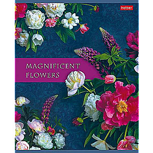 Notebook 80 sheets A5f grid - Luxurious flowers