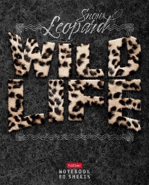 Notebook 80 sheets A5 size grid - Wild Life