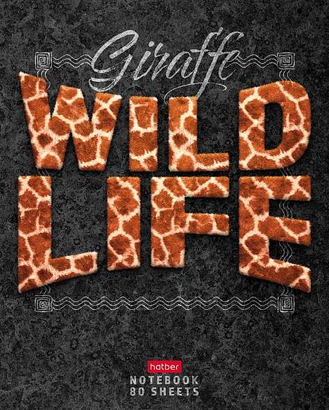 Notebook 80 sheets A5 size grid - Wild Life