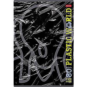Notebook 80 sheets A4f grid - Plastic World