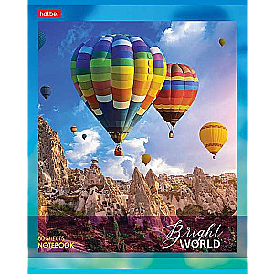 Notebook 80 sheets A5f grid - Bright World