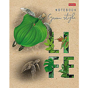 Notebook 96 sheets A5 size grid - Green Life