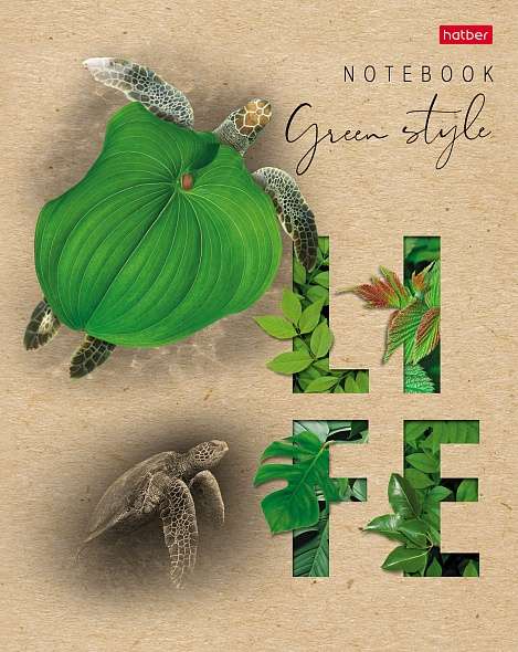 Notebook 96 sheets A5 size grid - Green Life