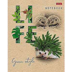 Notebook 96 sheets A5 size grid - Green Life