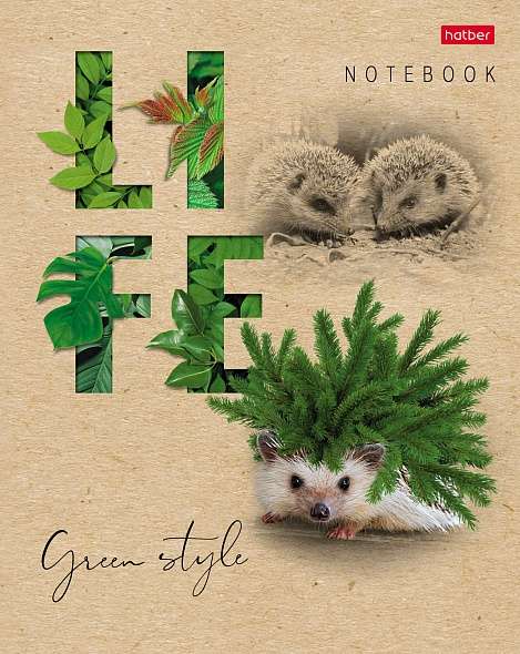 Notebook 96 sheets A5 size grid - Green Life