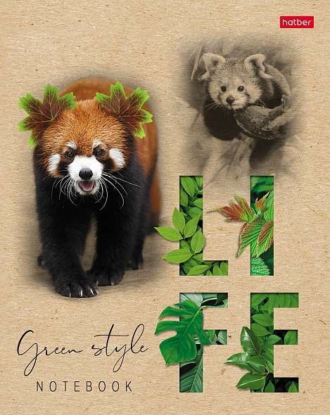 Notebook 96 sheets A5 size grid - Green Life