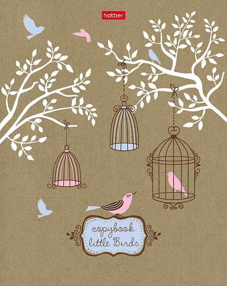 Notebook 96 sheets A5 grid - Little Birds