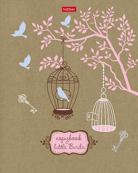Notebook 96 sheets A5 grid - Little Birds