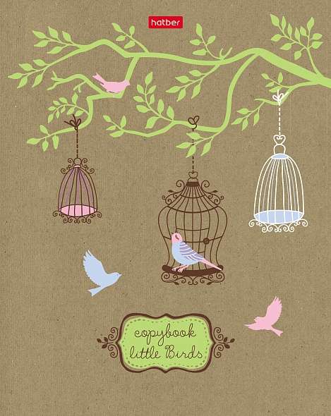 Notebook 96 sheets A5 grid - Little Birds