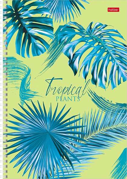 Notebook 96 sheets A4 grid - Tropical leaves