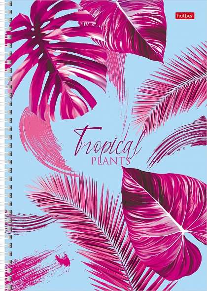 Notebook 96 sheets A4 grid - Tropical leaves