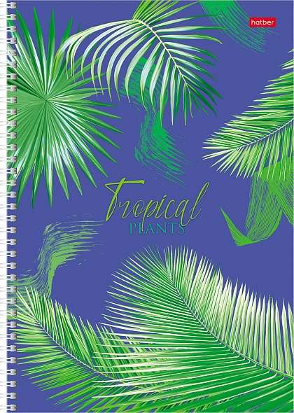 Notebook 96 sheets A4 grid - Tropical leaves