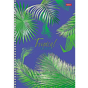 Notebook 96 sheets A4 grid - Tropical leaves