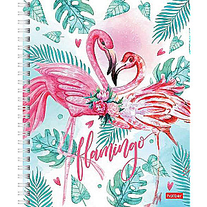 Notebook 96 sheets A5 grid - Flamingo