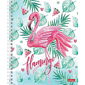 Notebook 96 sheets A5 grid - Flamingo