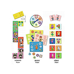 Board games - Memo, Lotto, Domino Little Friends