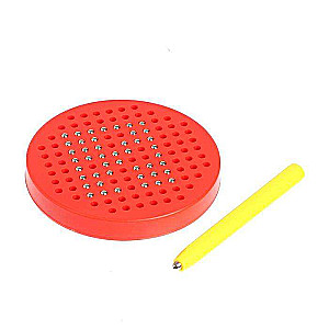 Educational Tablet - Magnetic Drawing 120 Holes, Red