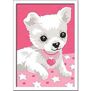 Numbered Painting 12x8.5cm Chihuahua