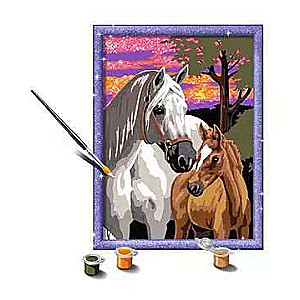 Paint by Numbers 18X24cm Horses
