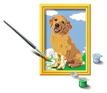 Paint by Numbers 12x8.5cm Golden Retriever