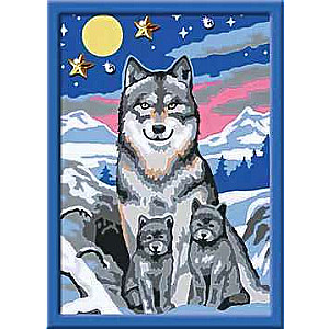 Painting by numbers 13x18cm Wolf