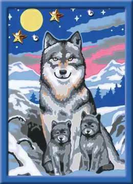 Painting by numbers 13x18cm Wolf