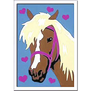 Painting by numbers 8.5x12 cm Horse
