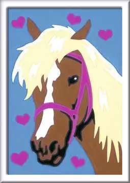 Painting by numbers 8.5x12 cm Horse