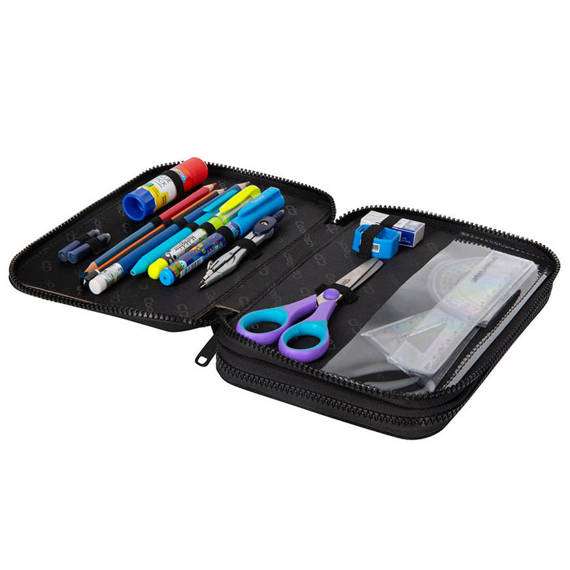 COOL PACK Jumper XL Marble Pencil Case, 2 Compartments, with Accessories