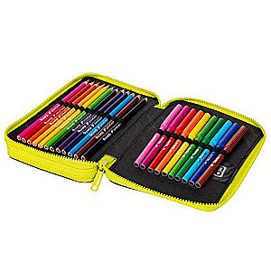 COOL PACK Jumper XL Sky flights pencil case, 2 compartments, with supplies