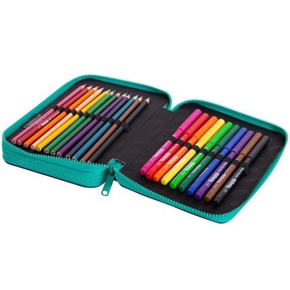 COOL PACK Jumper XL Pencil Case Puppy Love, 2 Compartments, with Accessories