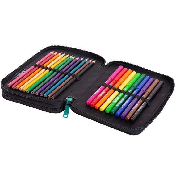 Pencil case COOL PACK Jumper XL Alphabet, 2 compartments, with accessories