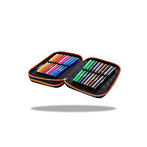 COOL PACK Jumper2 Navy badges b pencil case, 2 compartments, with supplies