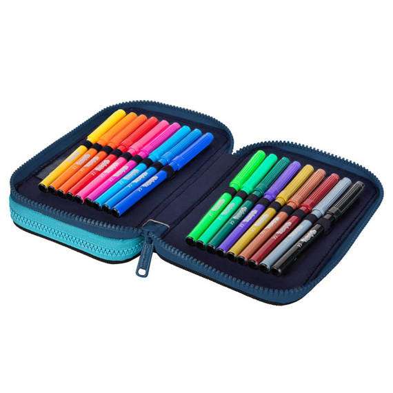Pencil case COOL PACK Jumper 2 Indian zoo, 2 compartments, with accessories