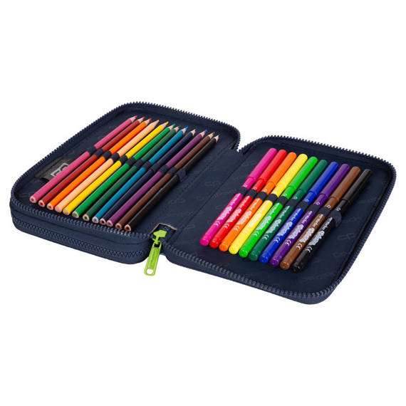 Pencil case COOL PACK Jumper XL Dino park, 2 compartments, with accessories