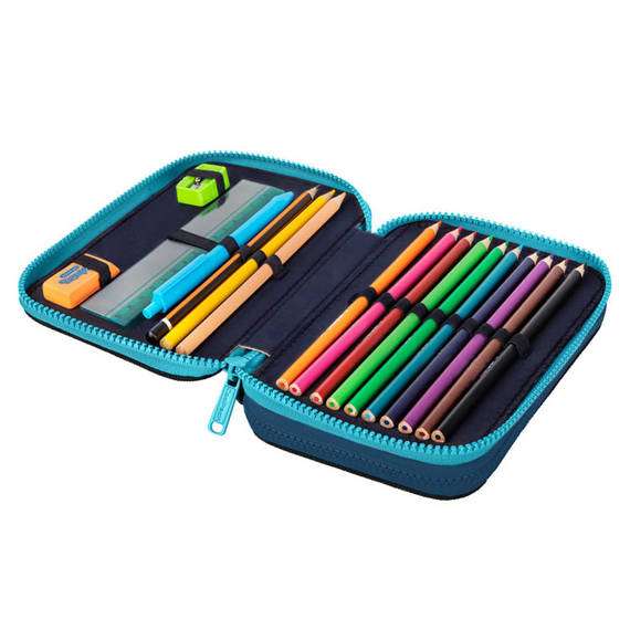 Pencil case COOL PACK Jumper 2 Indian zoo, 2 compartments, with accessories