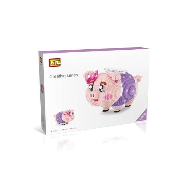 3D LOZ Constructor/Puzzle Piggy Bank, 2050 pcs, 185x120mm