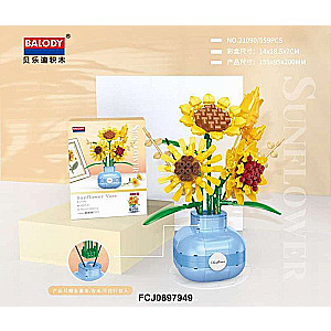 Constructor/Mosaic 3D BALODY Sunflowers in a Vase, 559 pieces.