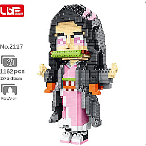 3D Constructor/Mosaic LBP Kamado Nezuko, 1162 pcs, 170x105mm