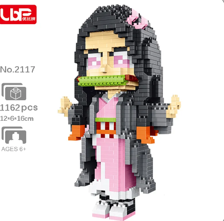 3D Constructor/Mosaic LBP Kamado Nezuko, 1162 pcs, 170x105mm