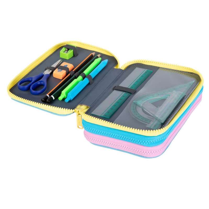COOL PACK Jumper 3 Dancefloor Pencil Case, 3 compartments, with accessories