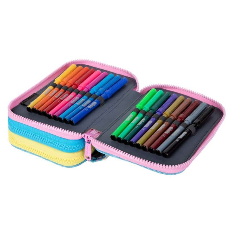 COOL PACK Jumper 3 Dancefloor Pencil Case, 3 compartments, with accessories