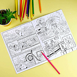 Coloring Book for Children. MANGA. FUNNY COMICS