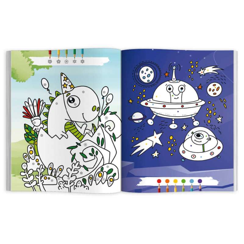 Coloring Book for Kids. Coloring by Colorful Dots and Symbols. FOR BOYS