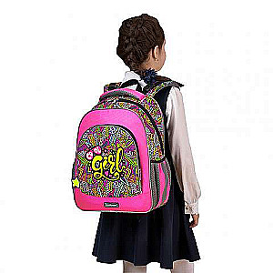 Backpack 28x39x14, 520g. 15 L ErichKrause Ergo Line, Cool Girl