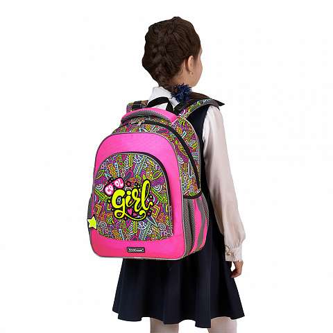 Backpack 28x39x14, 520g. 15 L ErichKrause Ergo Line, Cool Girl