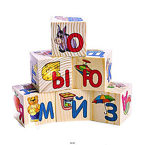 Cubes 6 pcs. Alphabet